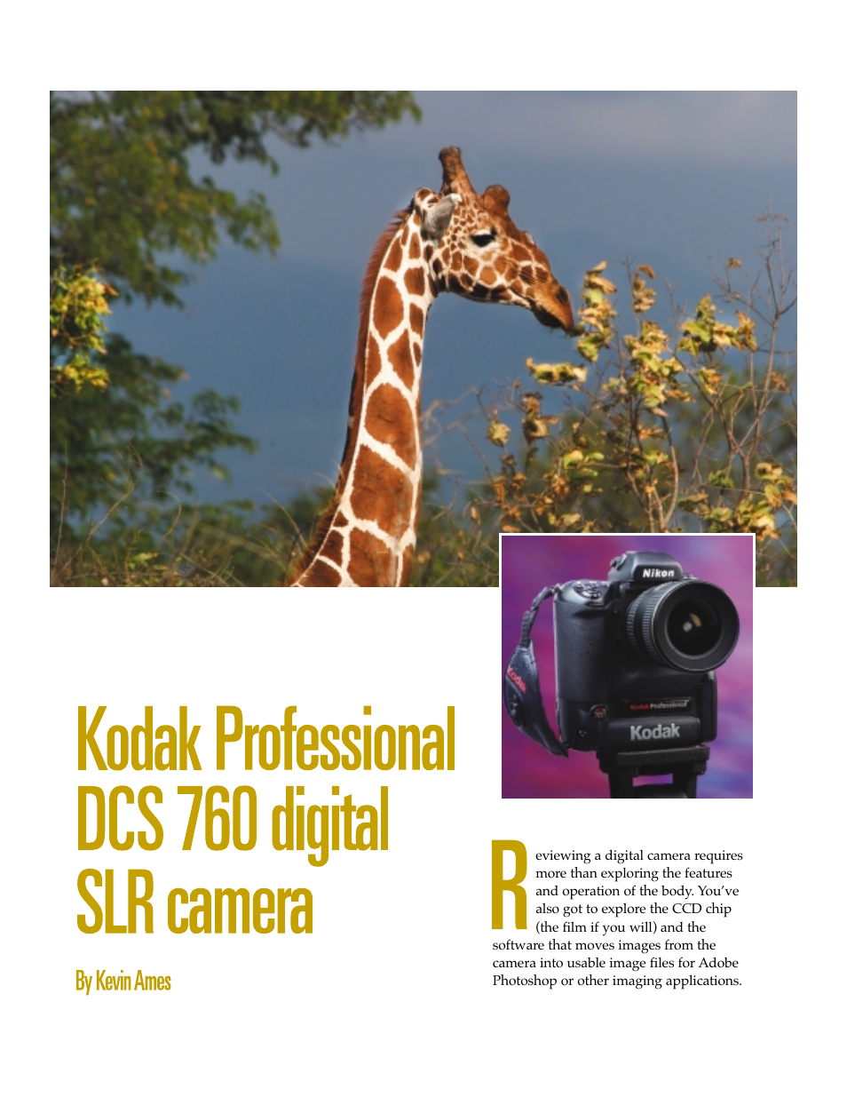 Kodak DCS 760 User Manual | 5 pages