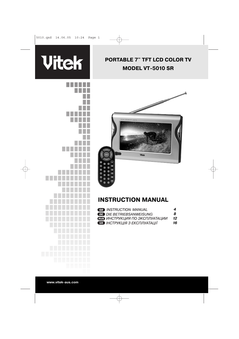 Vitek VT-5010 SR User Manual | 20 pages