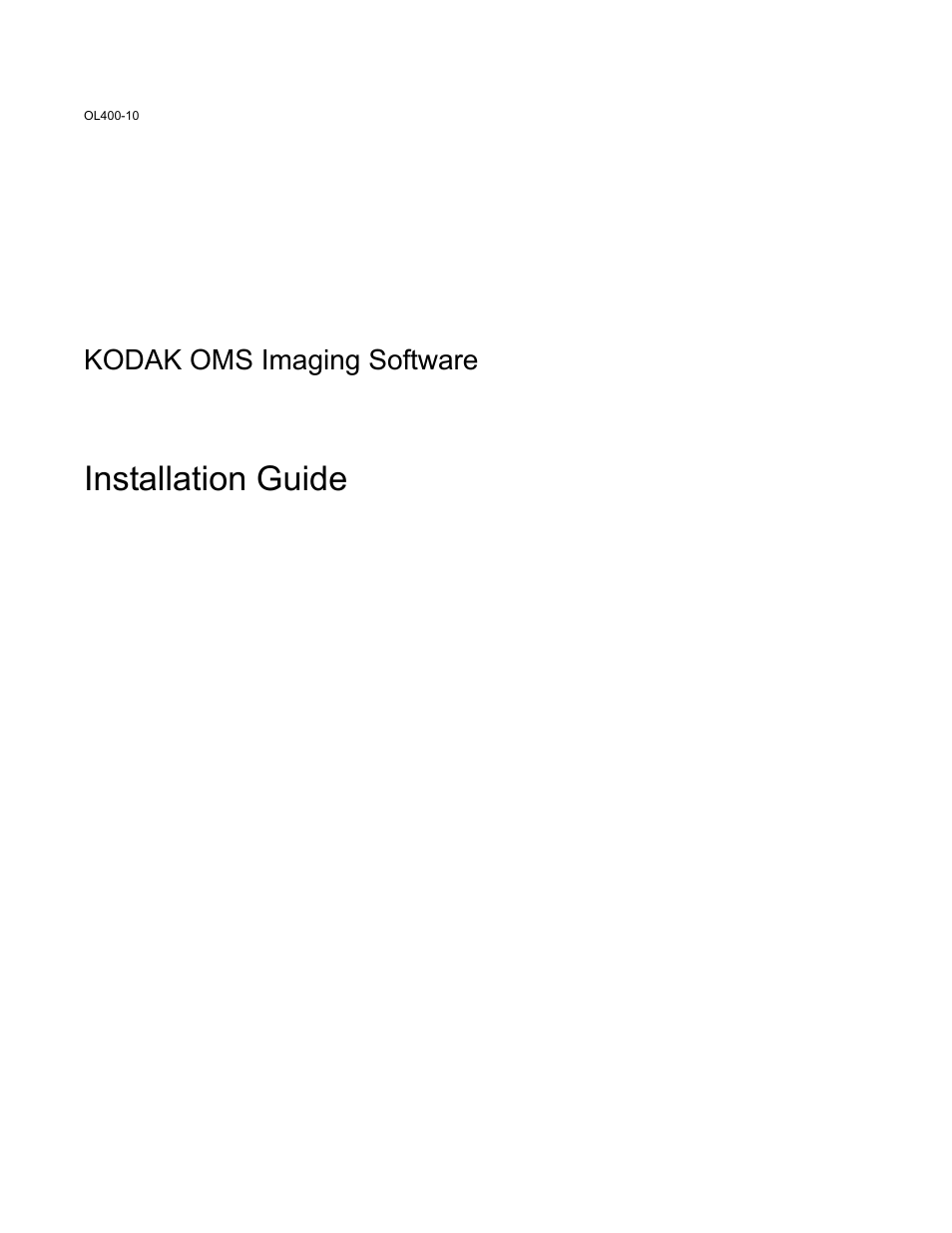 Kodak OL400-10 User Manual | 12 pages