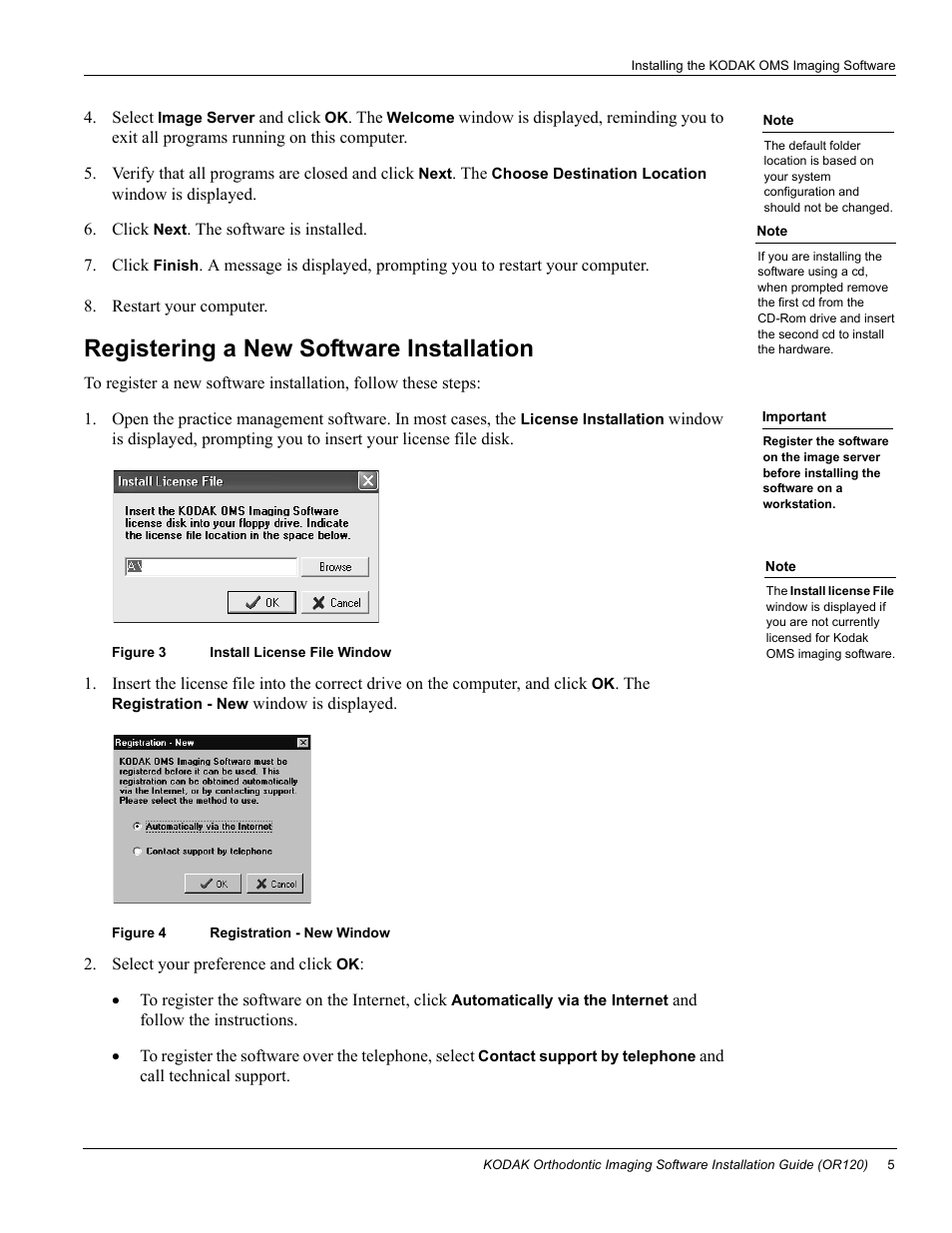 Registering a new software installation | Kodak OL400-10 User Manual | Page 7 / 12