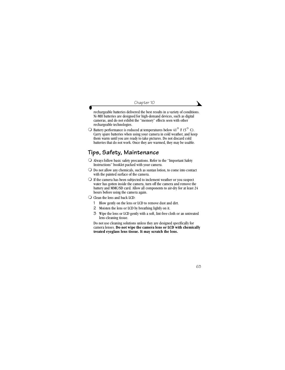 Tips, safety, maintenance | Kodak DX3215 User Manual | Page 73 / 86