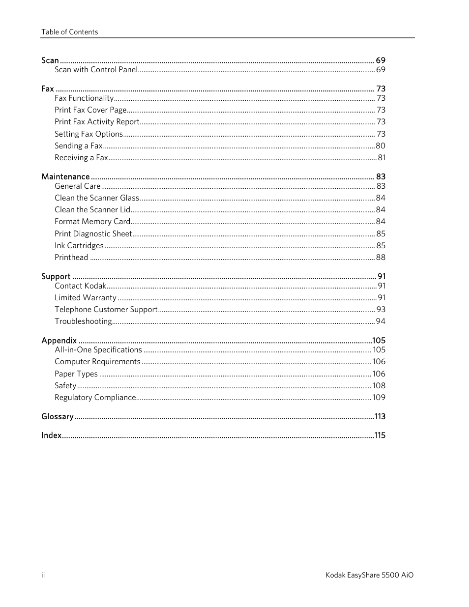Kodak 5500 User Manual | Page 4 / 120
