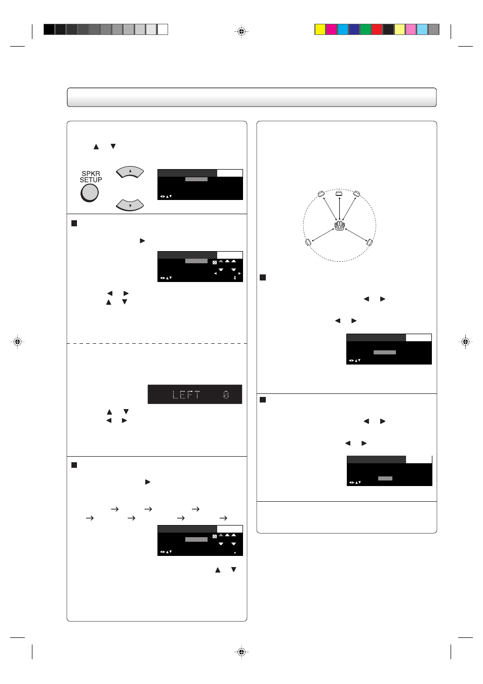 Speaker setup | Kodak SD-63HK User Manual | Page 17 / 40