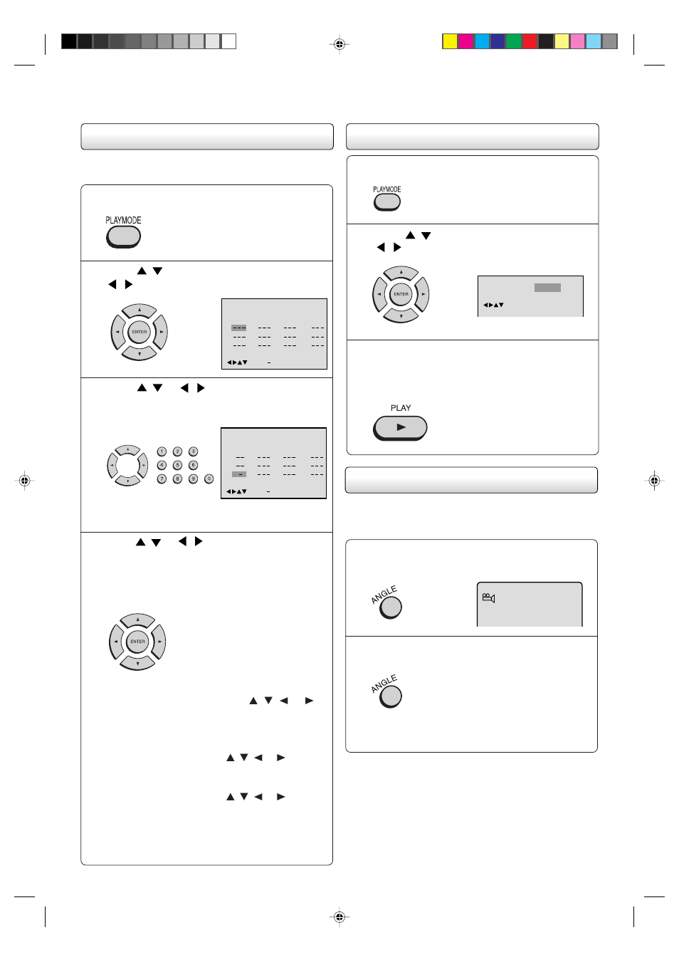 Programme playback, Random playback, Changing angles | Kodak SD-63HK User Manual | Page 29 / 40