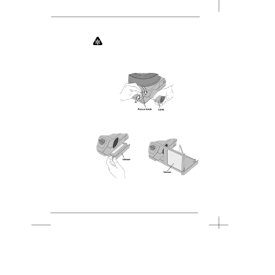 Using the built-in viewer (model ats only), Removing the lens, Opening the viewer | Closing the viewer, Using the built-in viewer | Kodak EKTAGRAPHIC III User Manual | Page 23 / 38