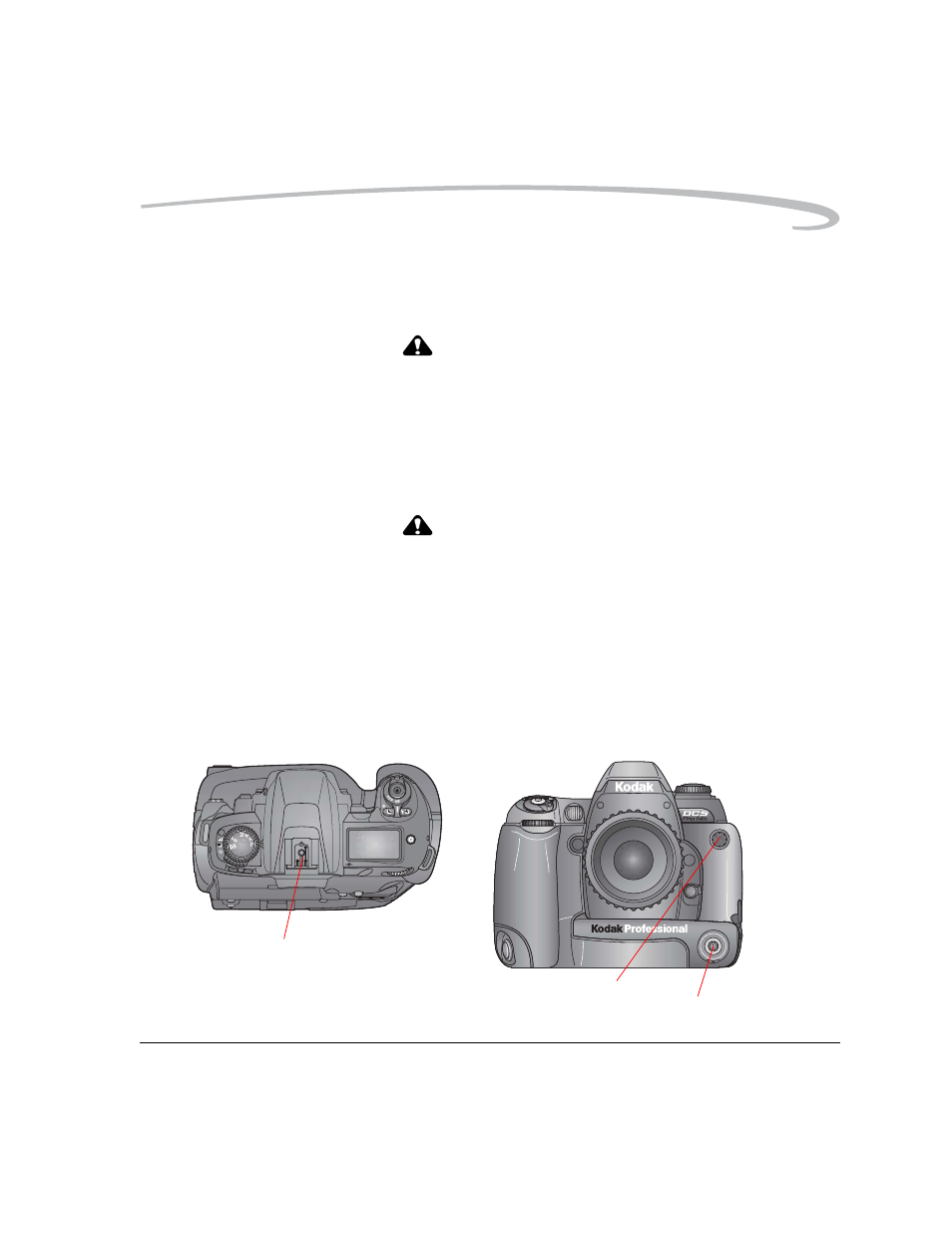 Hot shoe, Pc sync terminal, Remote release accessory port | Kodak DCS Pro 14n User Manual | Page 41 / 230