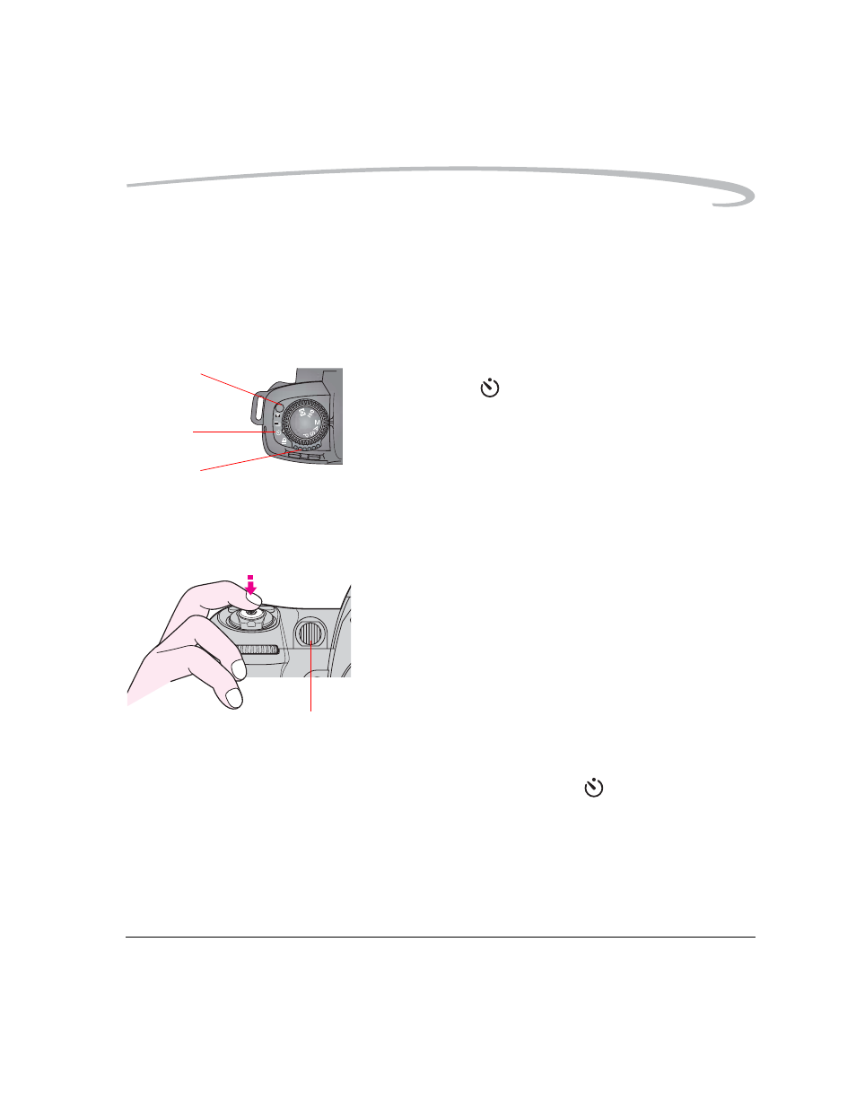 Using the self timer, Cancelling the self timer, Using the self timer -23 | Cancelling the self timer -23 | Kodak DCS Pro 14n User Manual | Page 91 / 230