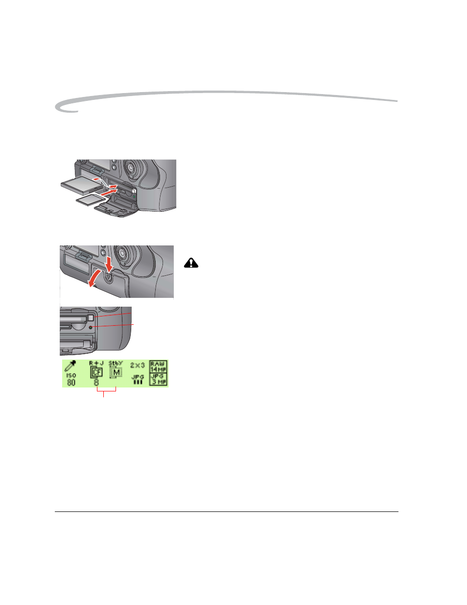 Inserting cards, Removing cards, Inserting cards -2 removing cards -2 | Kodak DCS Pro 14n User Manual | Page 94 / 230