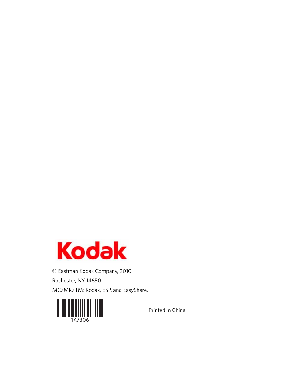 Kodak C310 User Manual | Page 20 / 20