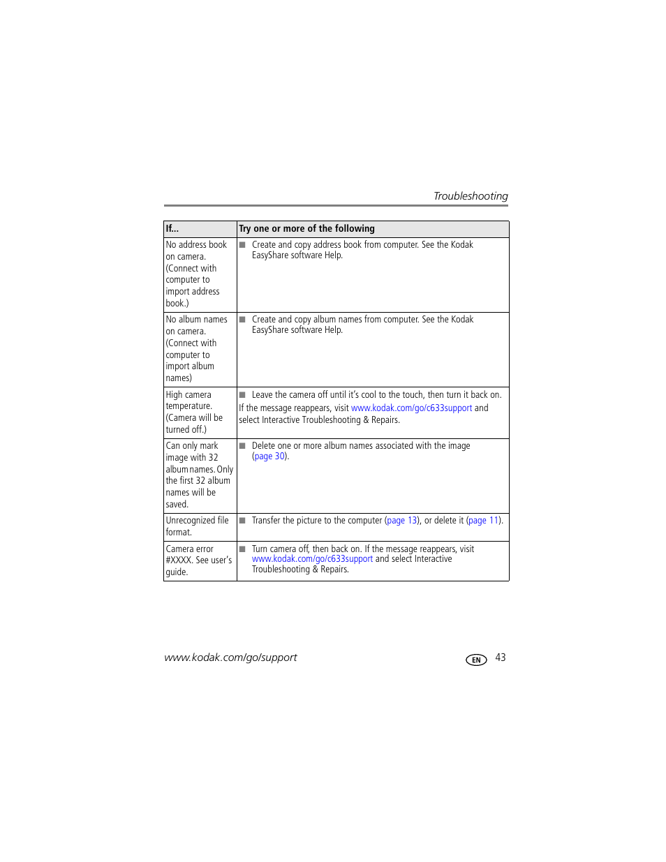 Kodak EASYSHARE C633 User Manual | Page 49 / 69