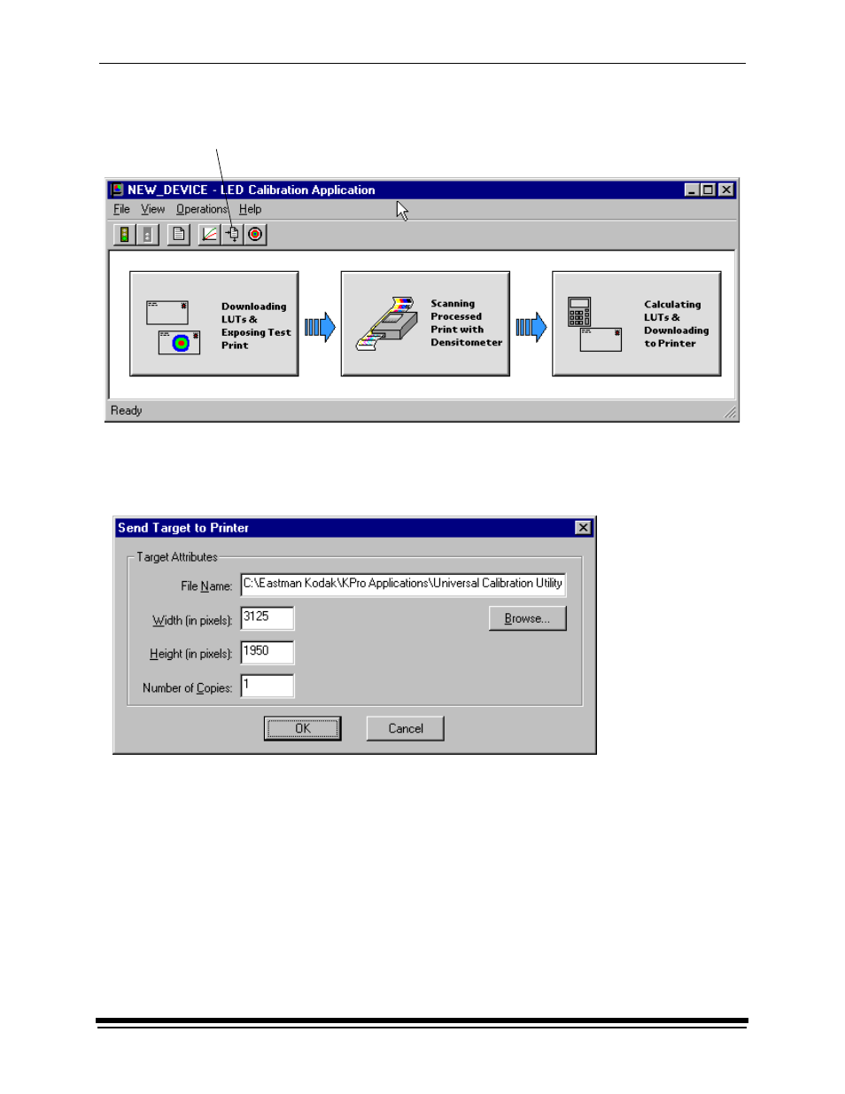 Click the send lut icon | Kodak RP 50 2J0686 User Manual | Page 150 / 198