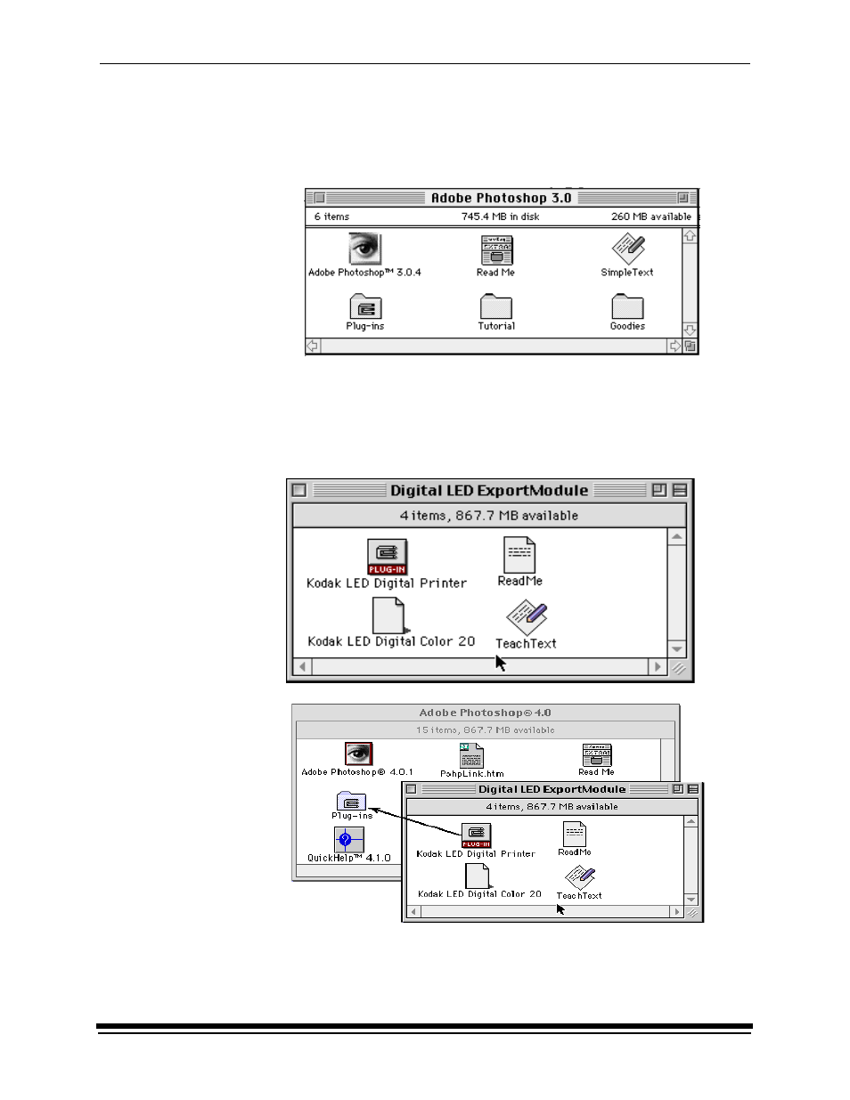 Installing the software, Open the adobe photoshop folder on your computer, Double-click the cd icon on your desktop | Double-click on the macintosh folder | Kodak RP 50 2J0686 User Manual | Page 180 / 198