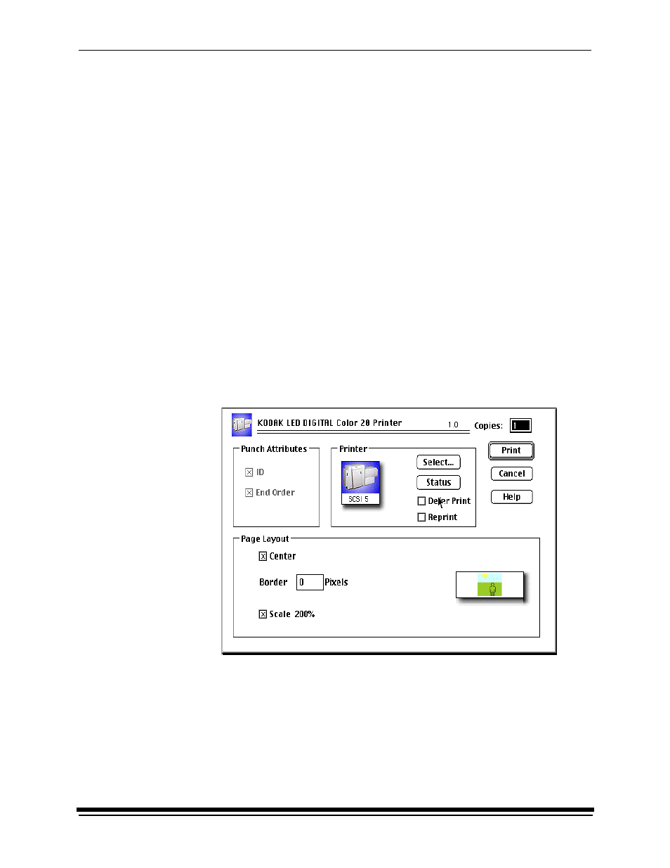 Printing images, Start photoshop and open an image file, Choose export from the file menu | Choose kodak led printer from the export menu, Click print | Kodak RP 50 2J0686 User Manual | Page 181 / 198