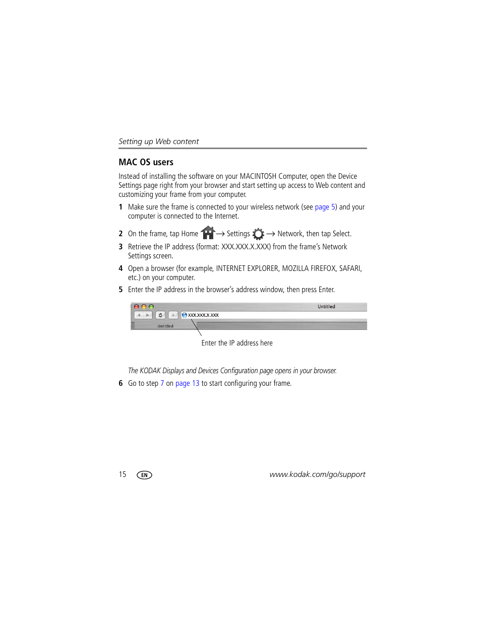 Mac os users | Kodak EASYSHARE W820 User Manual | Page 22 / 92