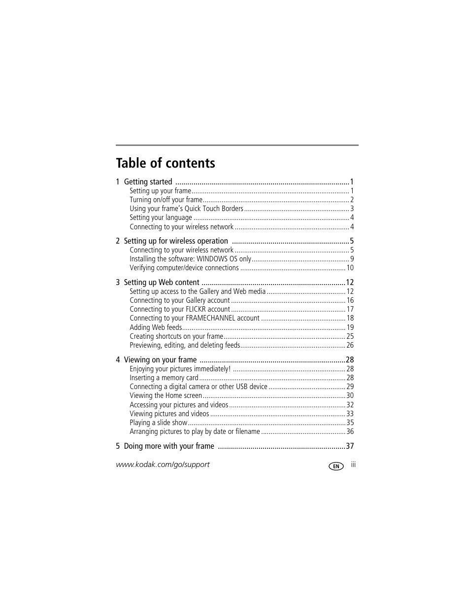 Kodak EASYSHARE W820 User Manual | Page 5 / 92