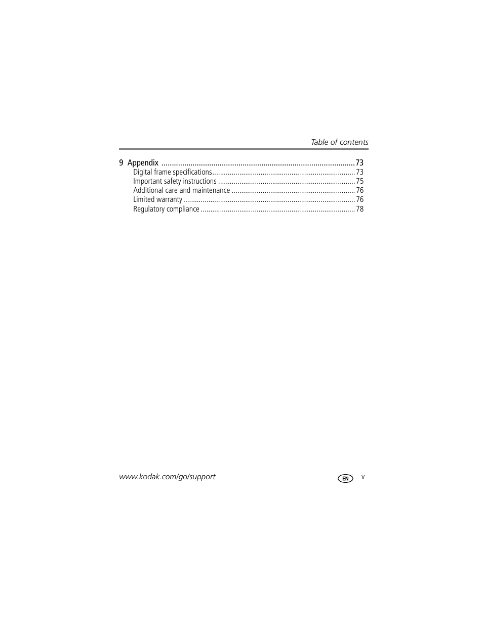 Kodak EASYSHARE W820 User Manual | Page 7 / 92