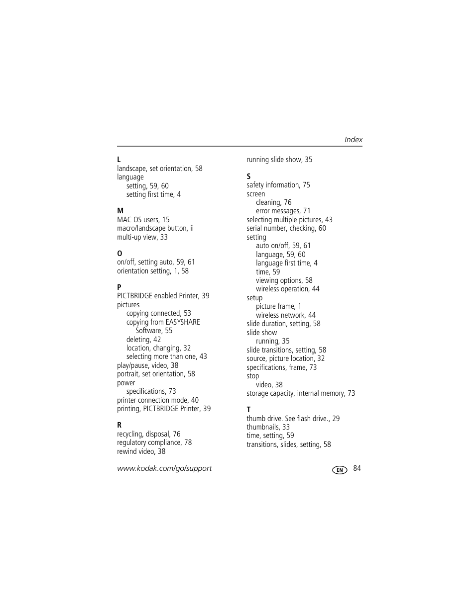 Kodak EASYSHARE W820 User Manual | Page 91 / 92