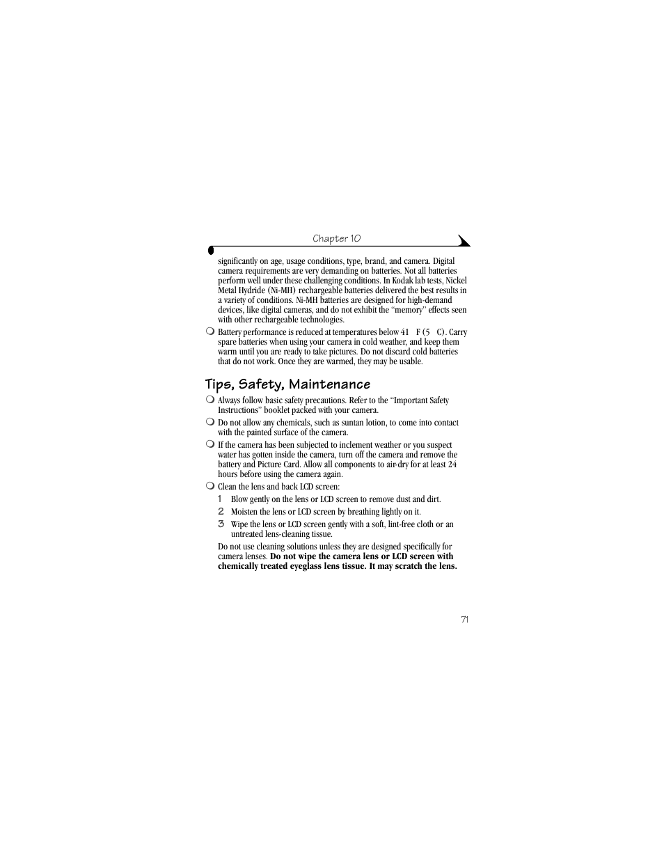 Tips, safety, maintenance | Kodak DX3500 User Manual | Page 79 / 92