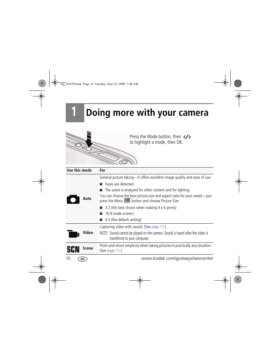 Doing more with your camera | Kodak EASYSHARE CD14 User Manual | Page 10 / 26