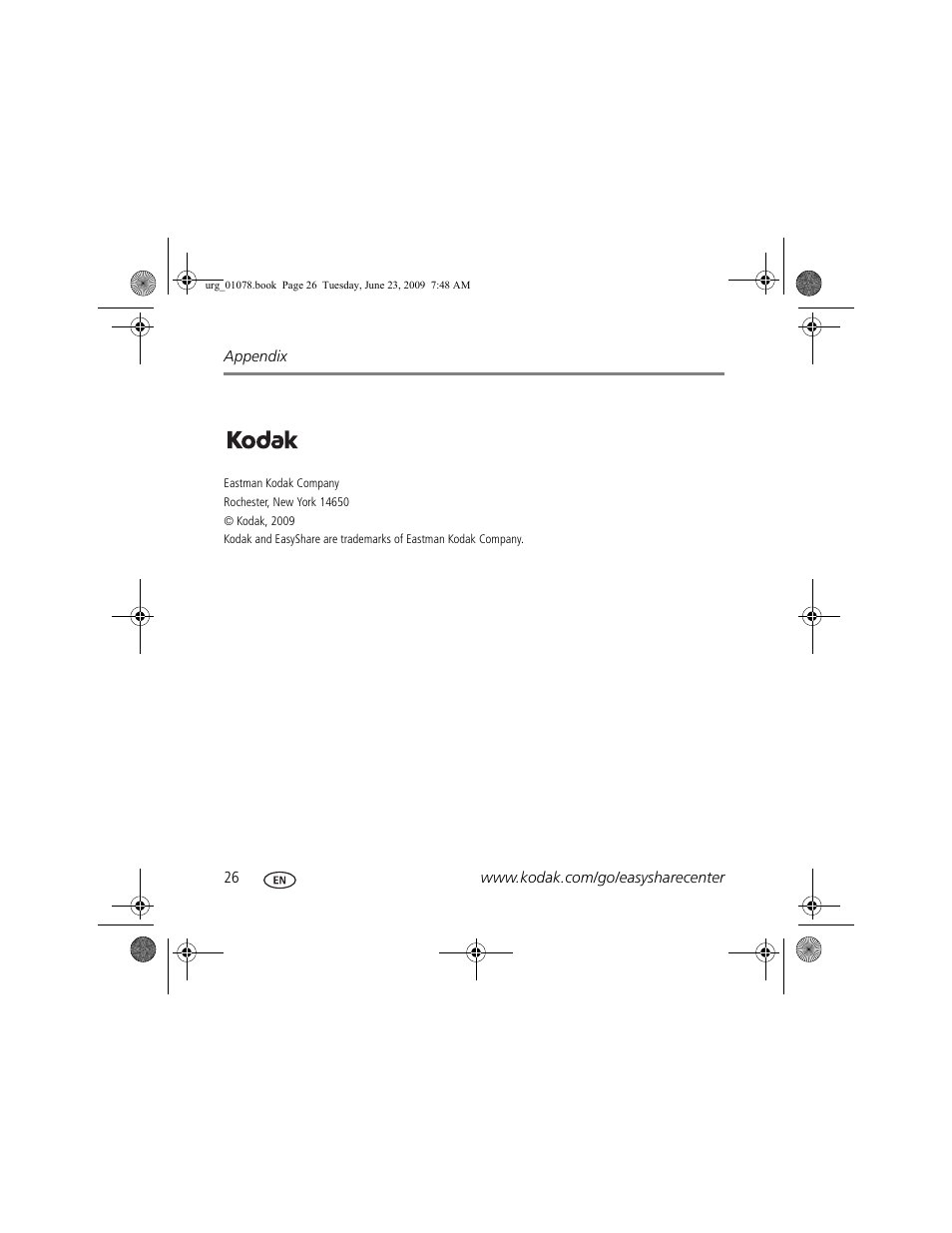Kodak EASYSHARE CD14 User Manual | Page 26 / 26