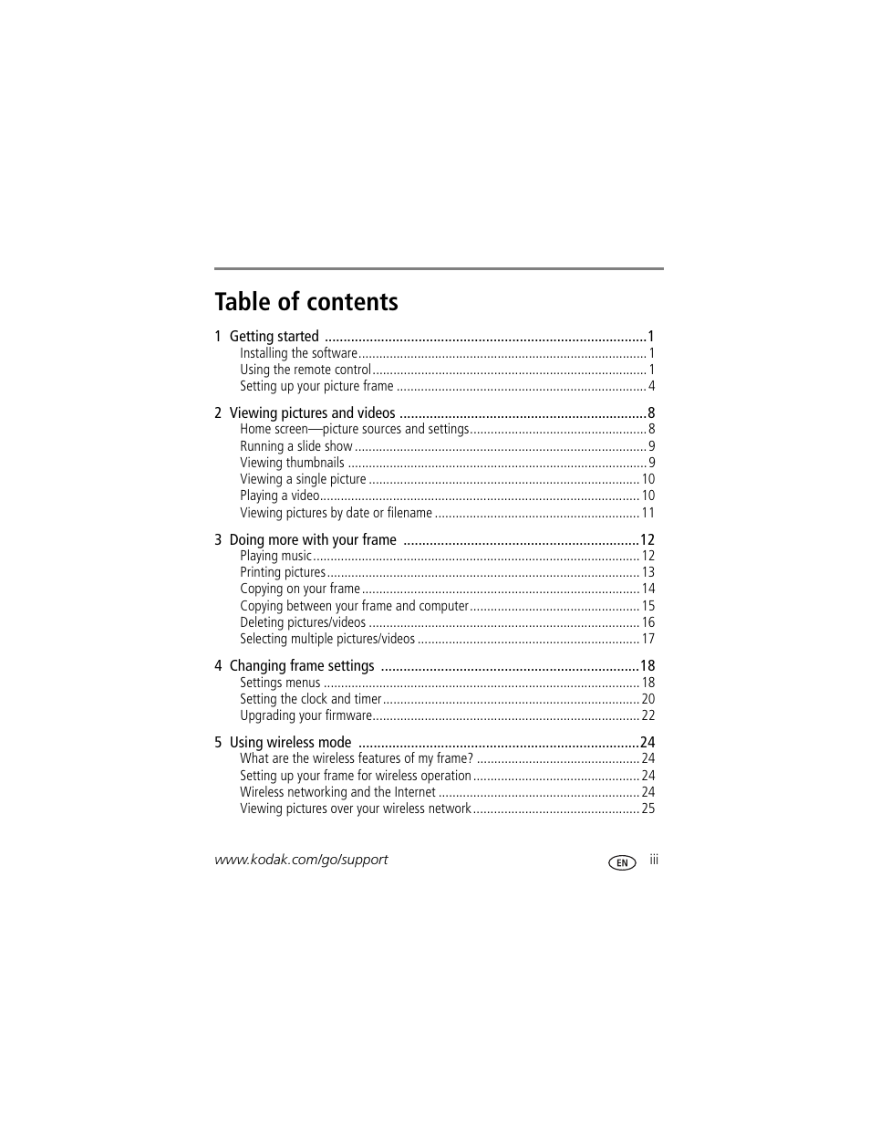 Kodak EX1011 User Manual | Page 5 / 60