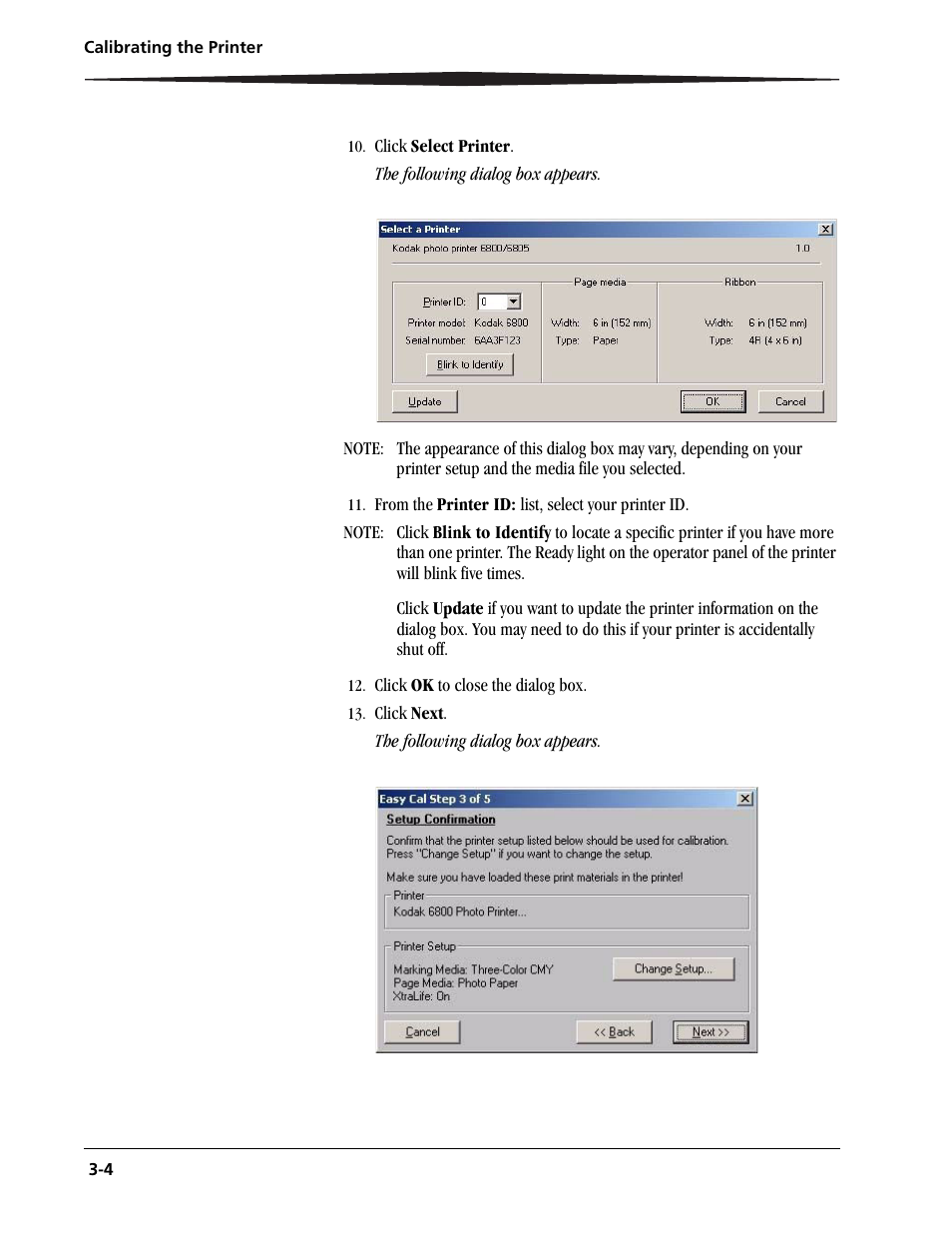 Ed, go to step, Listed, continue with step | Kodak 6805 User Manual | Page 28 / 56