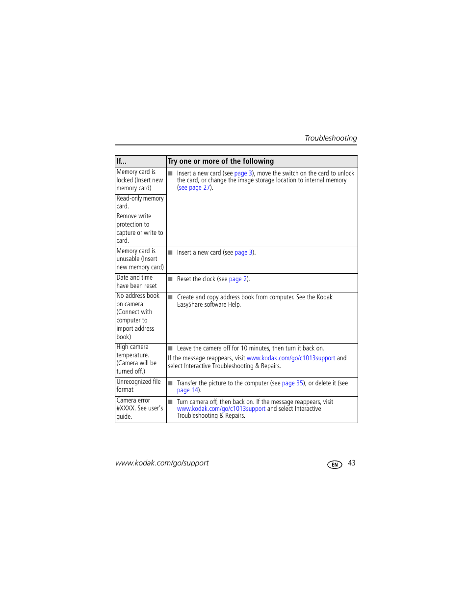 Kodak EASYSHARE C1013 User Manual | Page 49 / 67