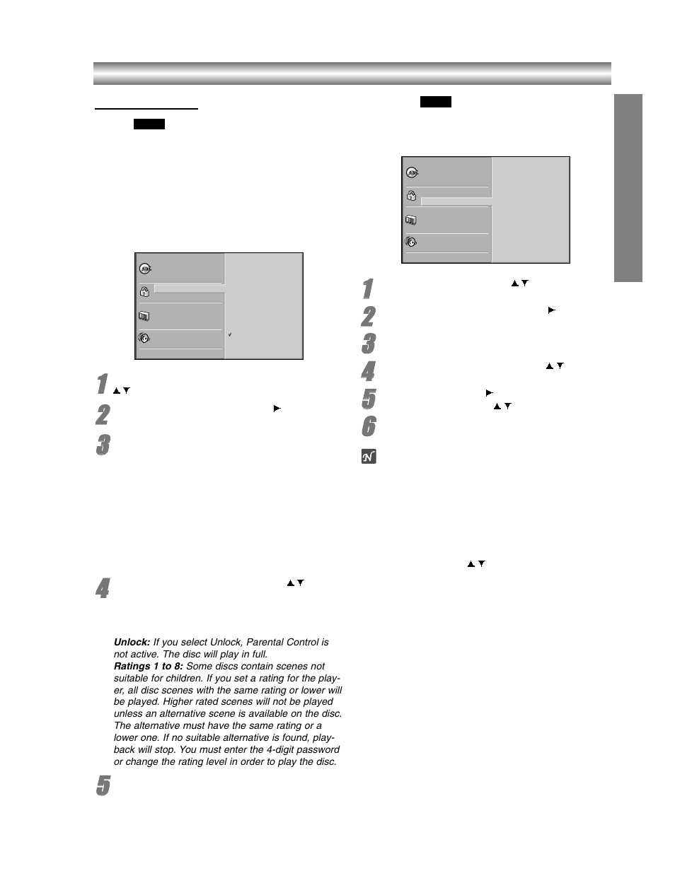 Before operation (continued), Prep ara tion, Parental control | Kodak SD-530ESE User Manual | Page 16 / 30