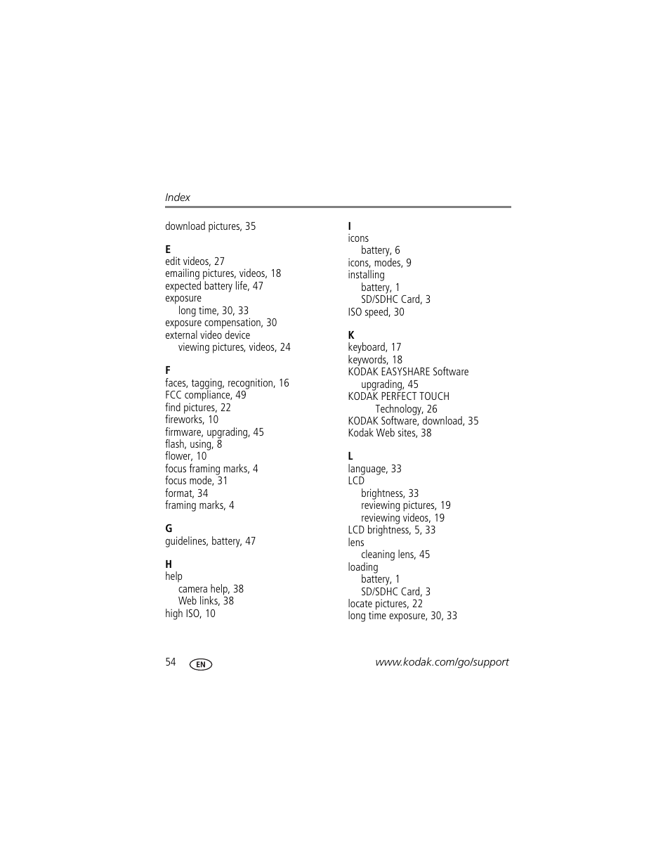Kodak EASYSHARE C1550 User Manual | Page 60 / 63