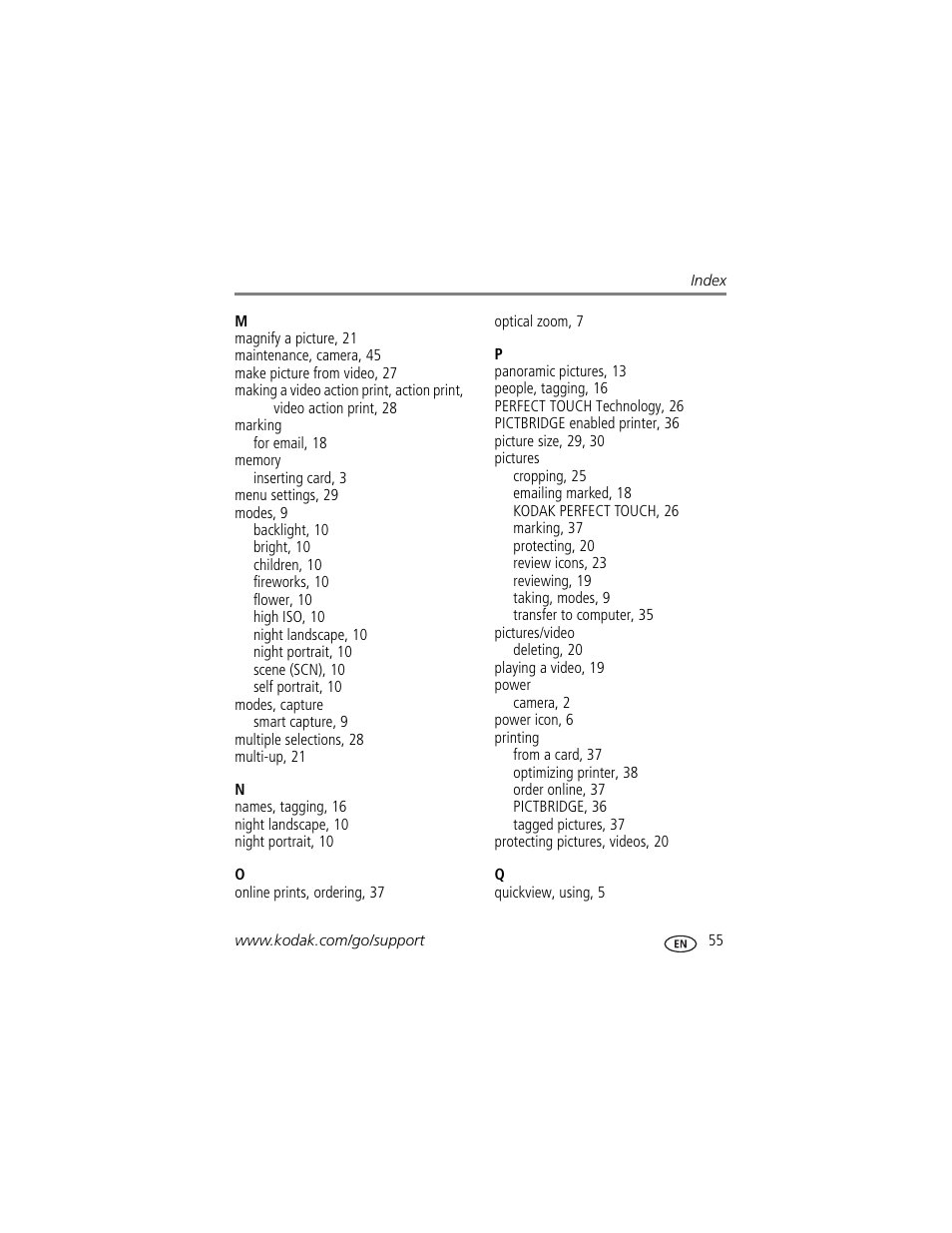 Kodak EASYSHARE C1550 User Manual | Page 61 / 63