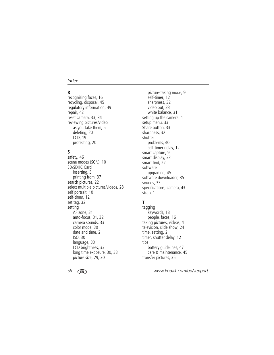 Kodak EASYSHARE C1550 User Manual | Page 62 / 63