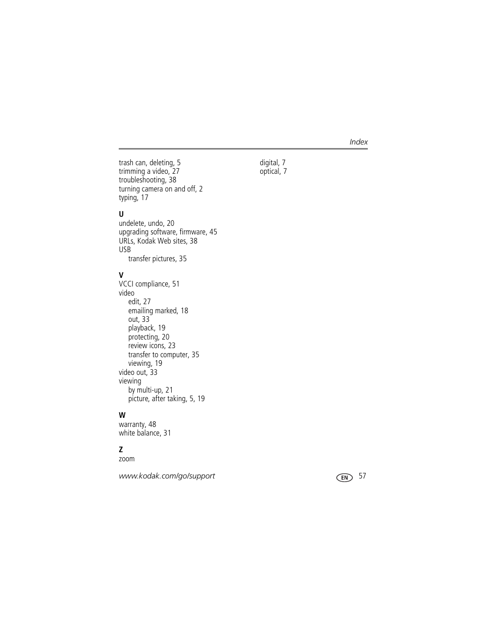 Kodak EASYSHARE C1550 User Manual | Page 63 / 63