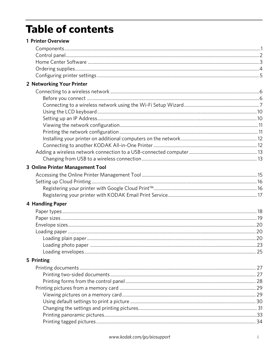 Kodak ESP 1.2 User Manual | Page 3 / 100