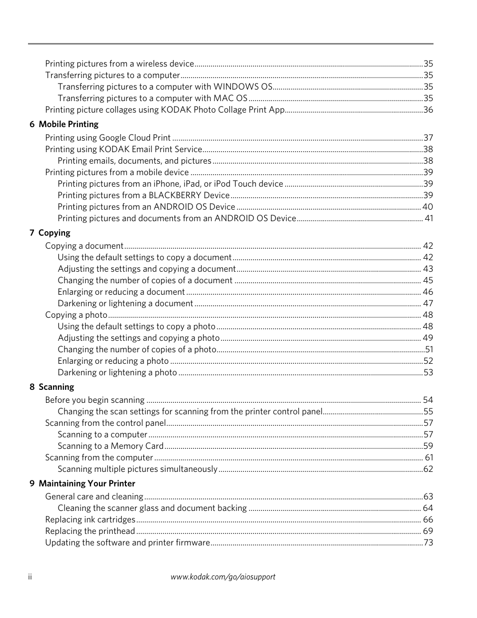 Kodak ESP 1.2 User Manual | Page 4 / 100