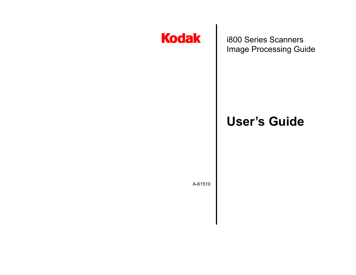 Kodak i800 Series User Manual | 123 pages