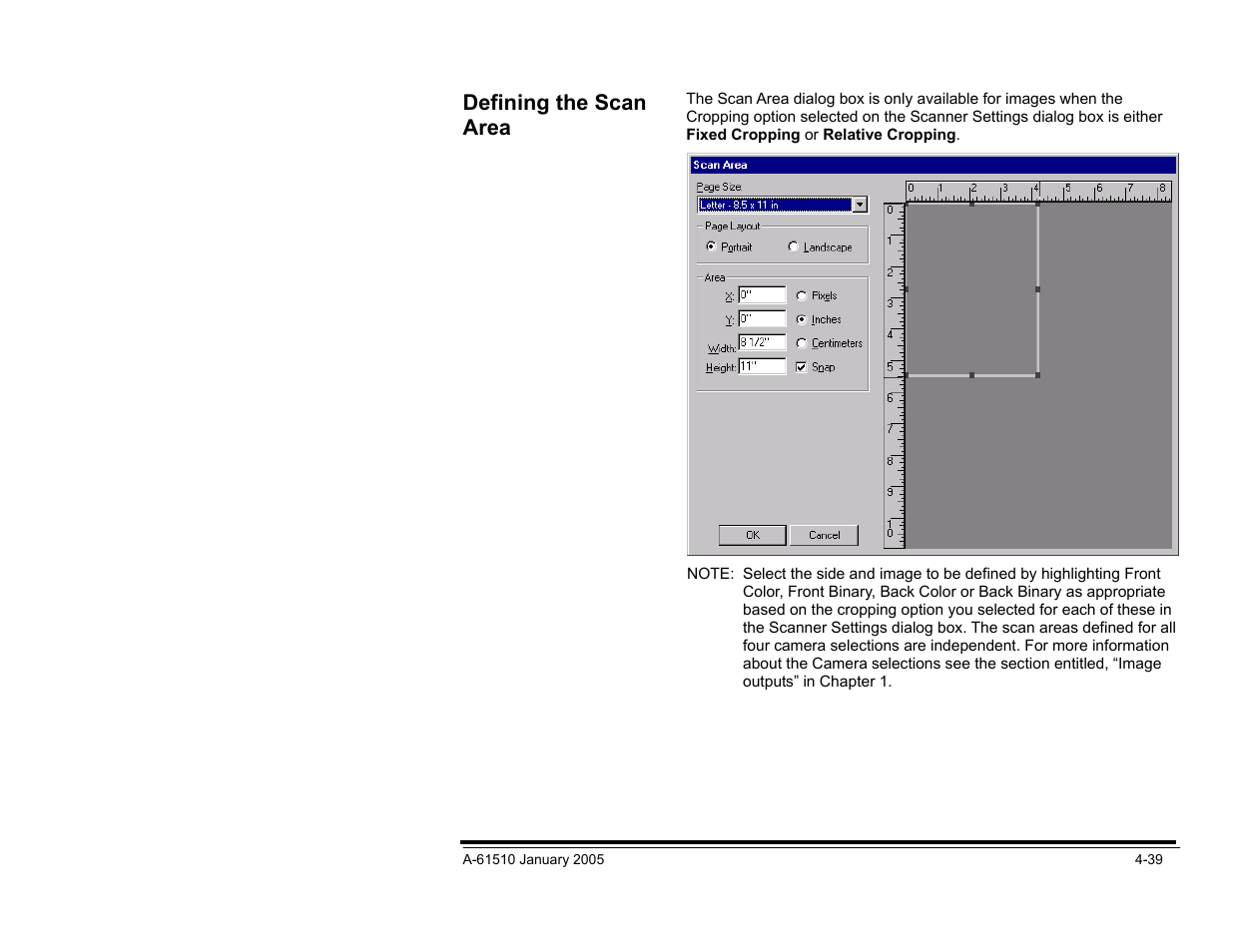 Defining the scan area | Kodak i800 Series User Manual | Page 120 / 123