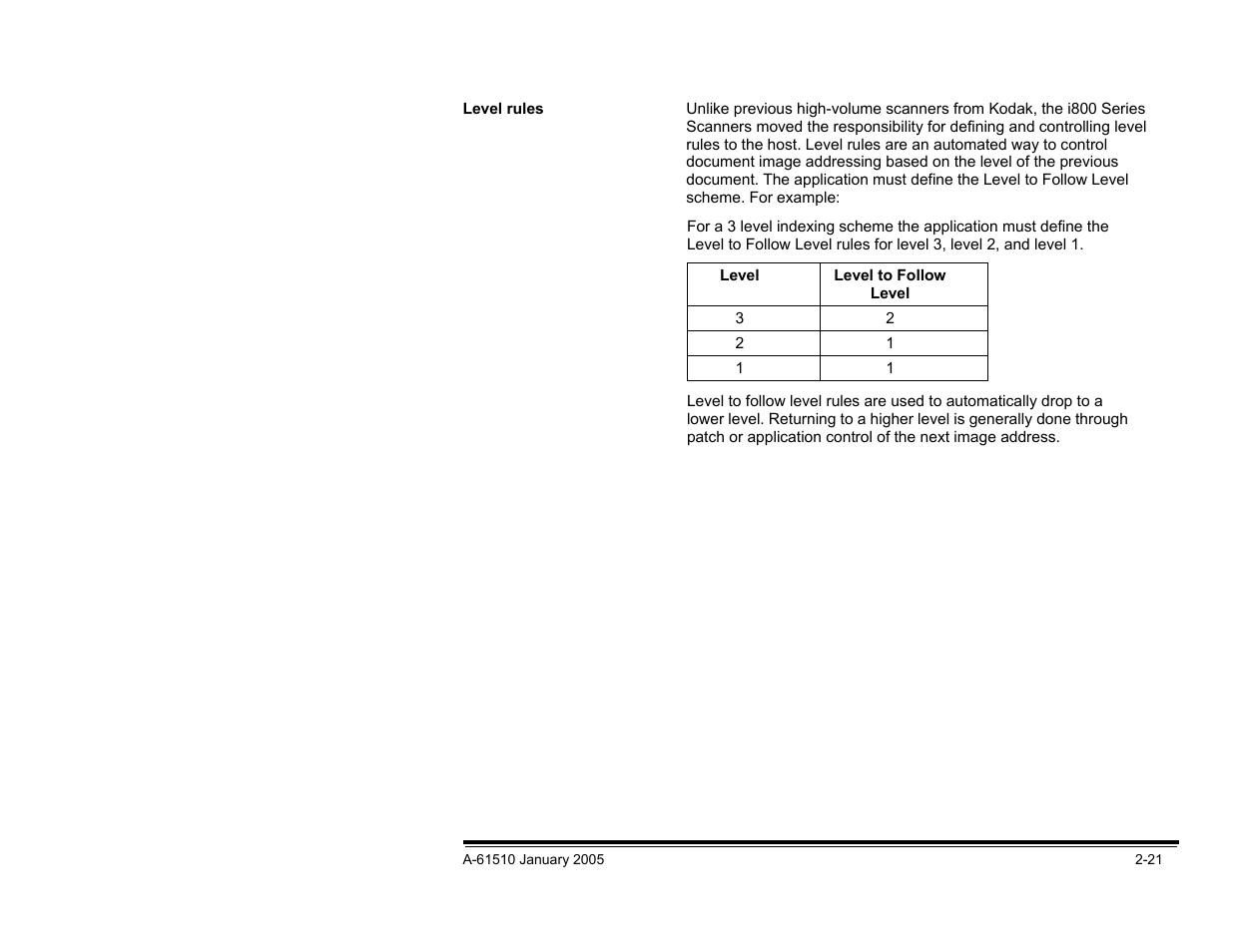 Level rules | Kodak i800 Series User Manual | Page 27 / 123