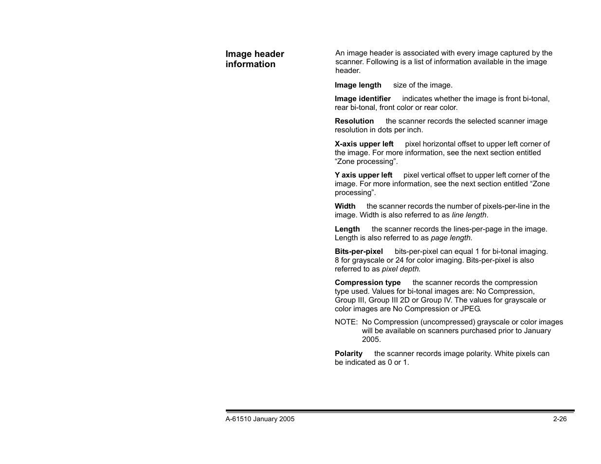 Image header information | Kodak i800 Series User Manual | Page 32 / 123