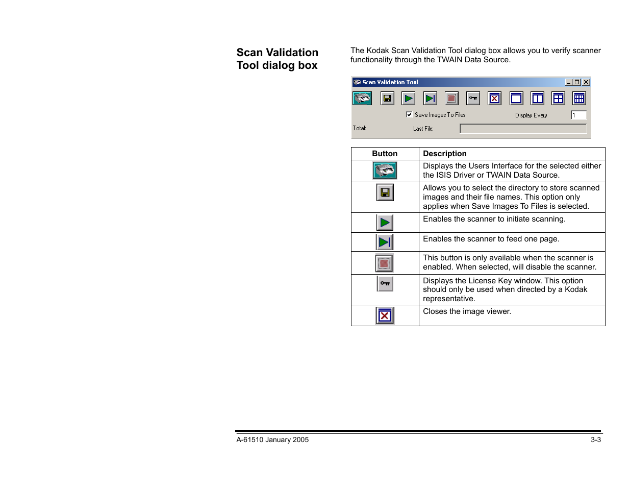 Scan validation tool dialog box | Kodak i800 Series User Manual | Page 43 / 123