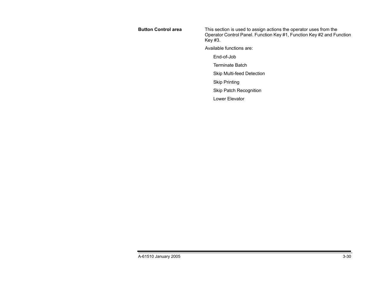 Button control area | Kodak i800 Series User Manual | Page 70 / 123