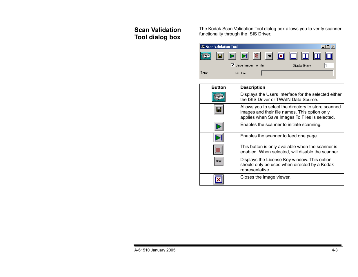 Scan validation tool dialog box | Kodak i800 Series User Manual | Page 84 / 123