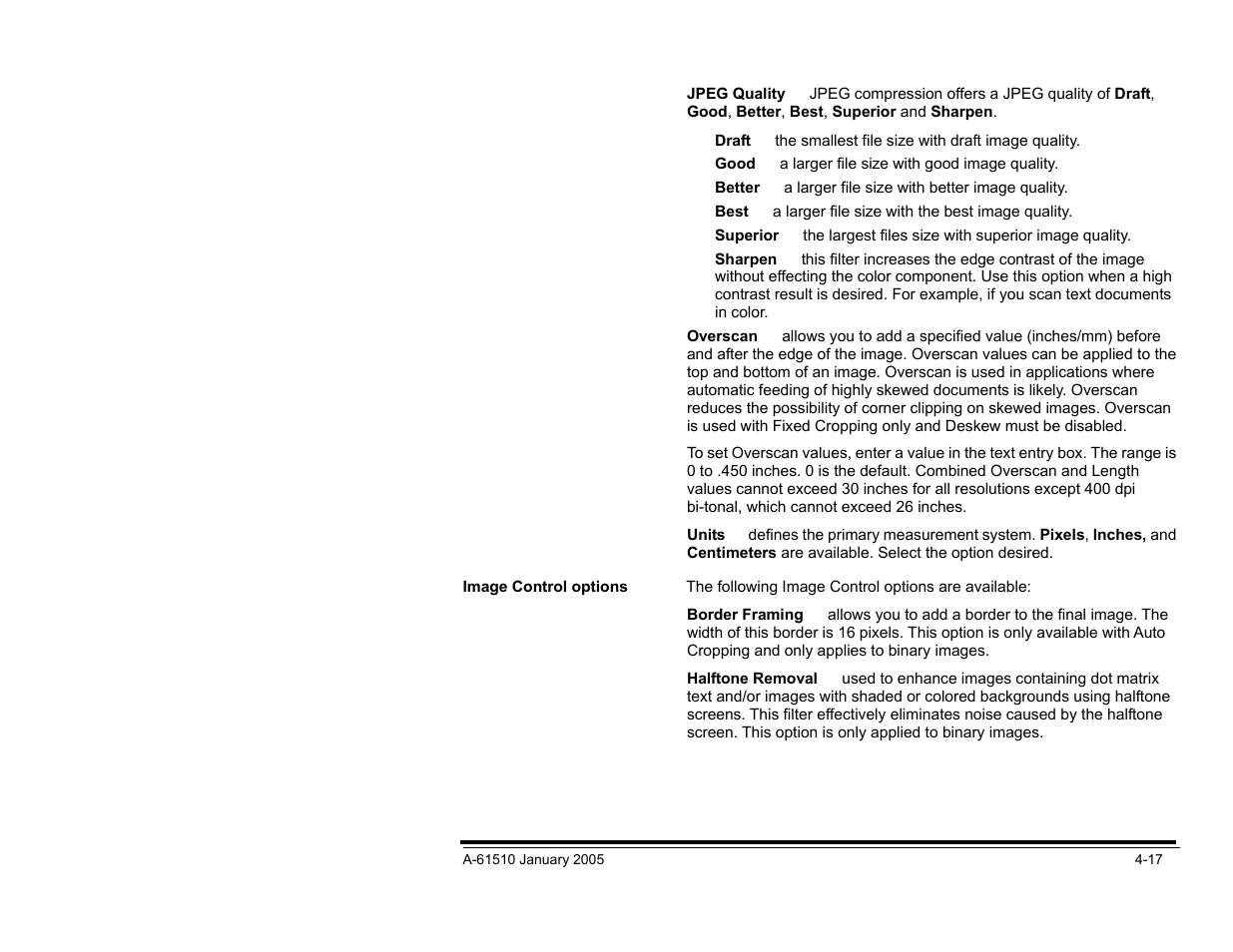 Image control options | Kodak i800 Series User Manual | Page 98 / 123