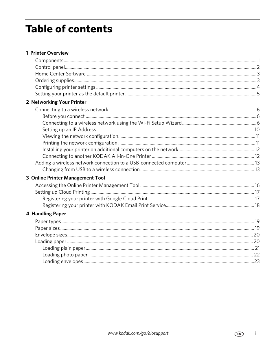 Kodak ESP C315 User Manual | Page 3 / 95