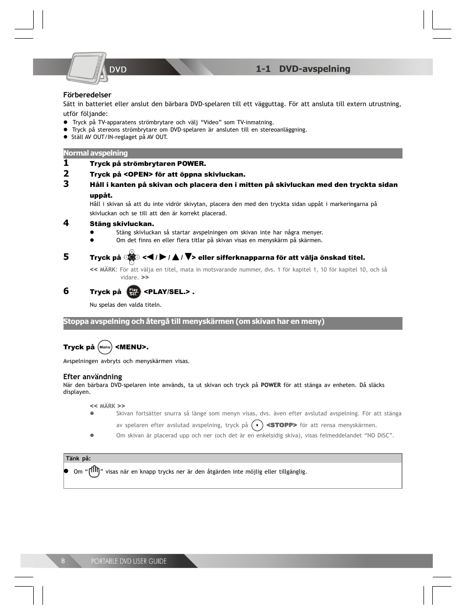 1 dvd-avspelning | Kodak 82-184-00170 User Manual | Page 48 / 80