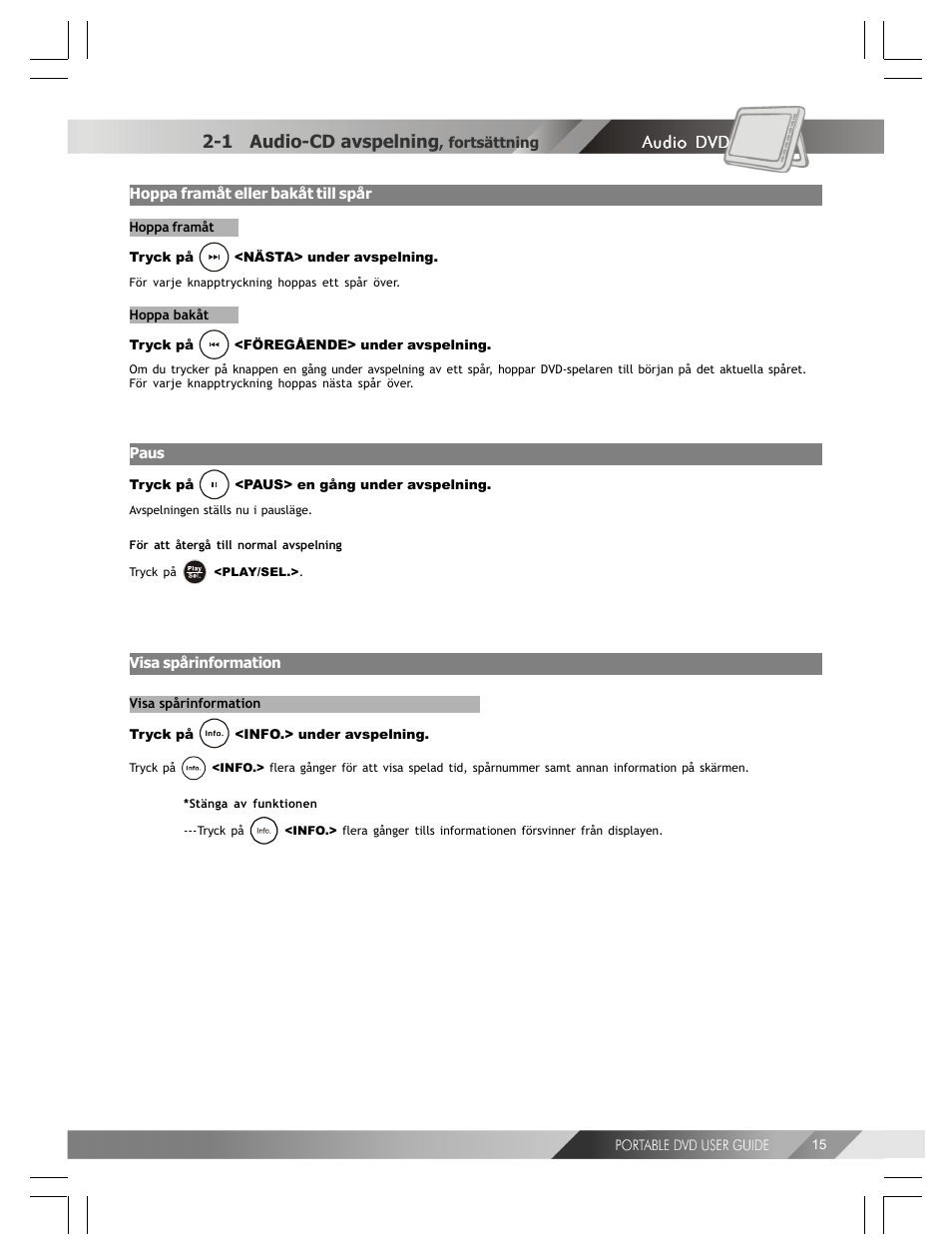 1 audio-cd avspelning | Kodak 82-184-00170 User Manual | Page 55 / 80