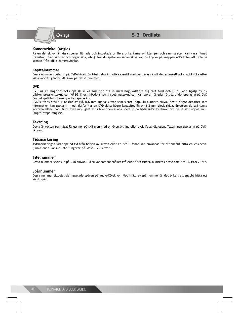3 ordlista | Kodak 82-184-00170 User Manual | Page 80 / 80