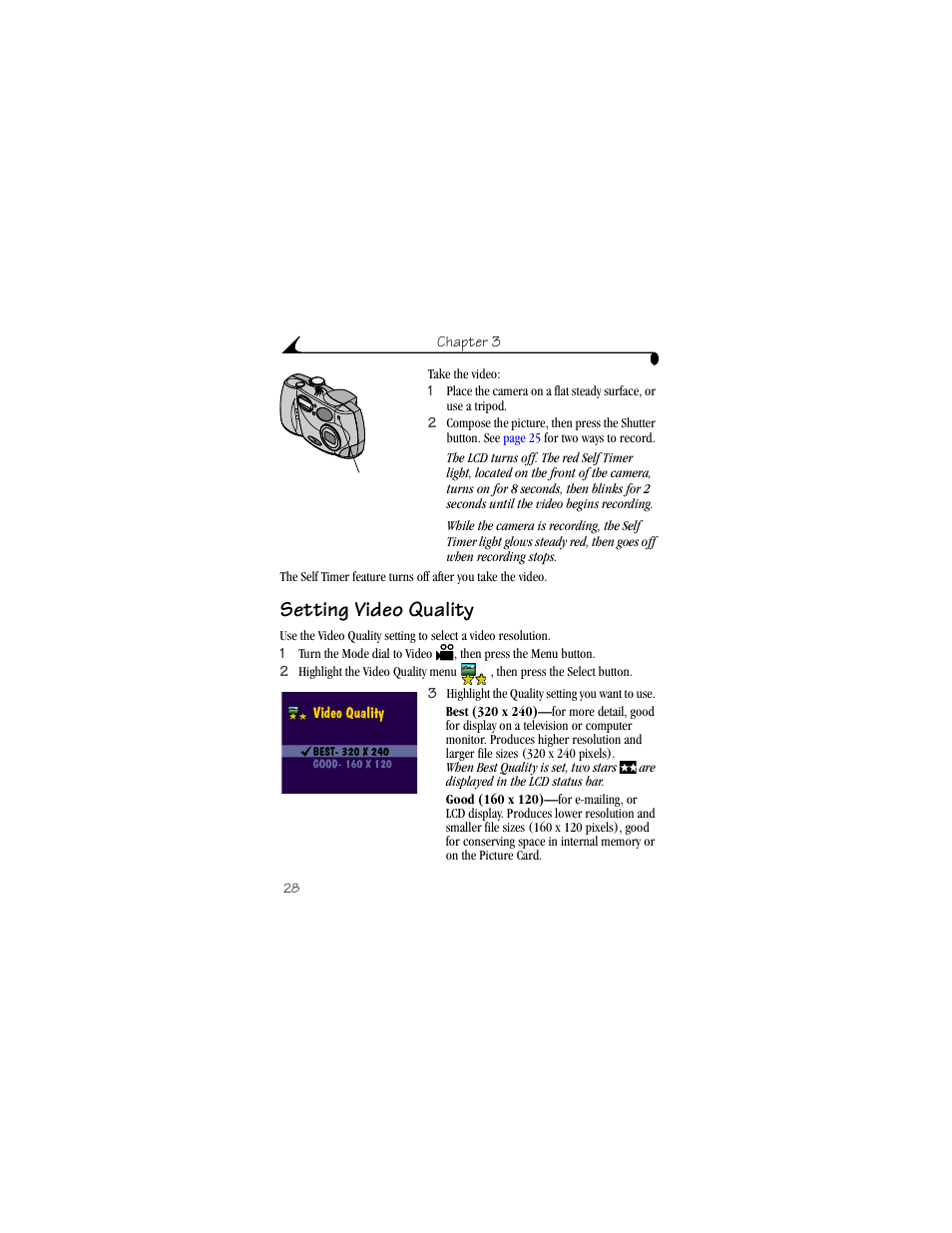 Setting video quality | Kodak DX3600 User Manual | Page 36 / 106