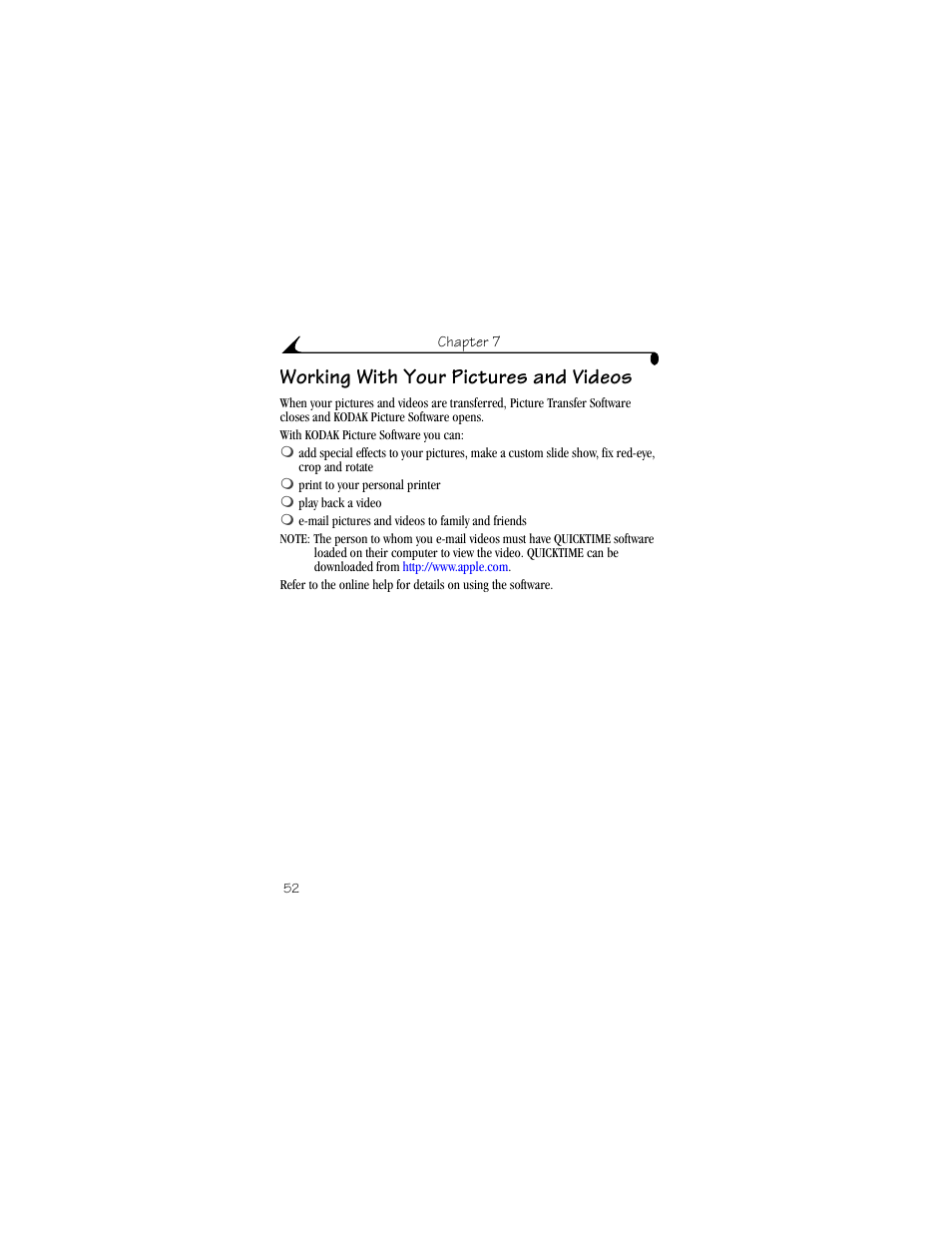 Working with your pictures and videos | Kodak DX3600 User Manual | Page 60 / 106