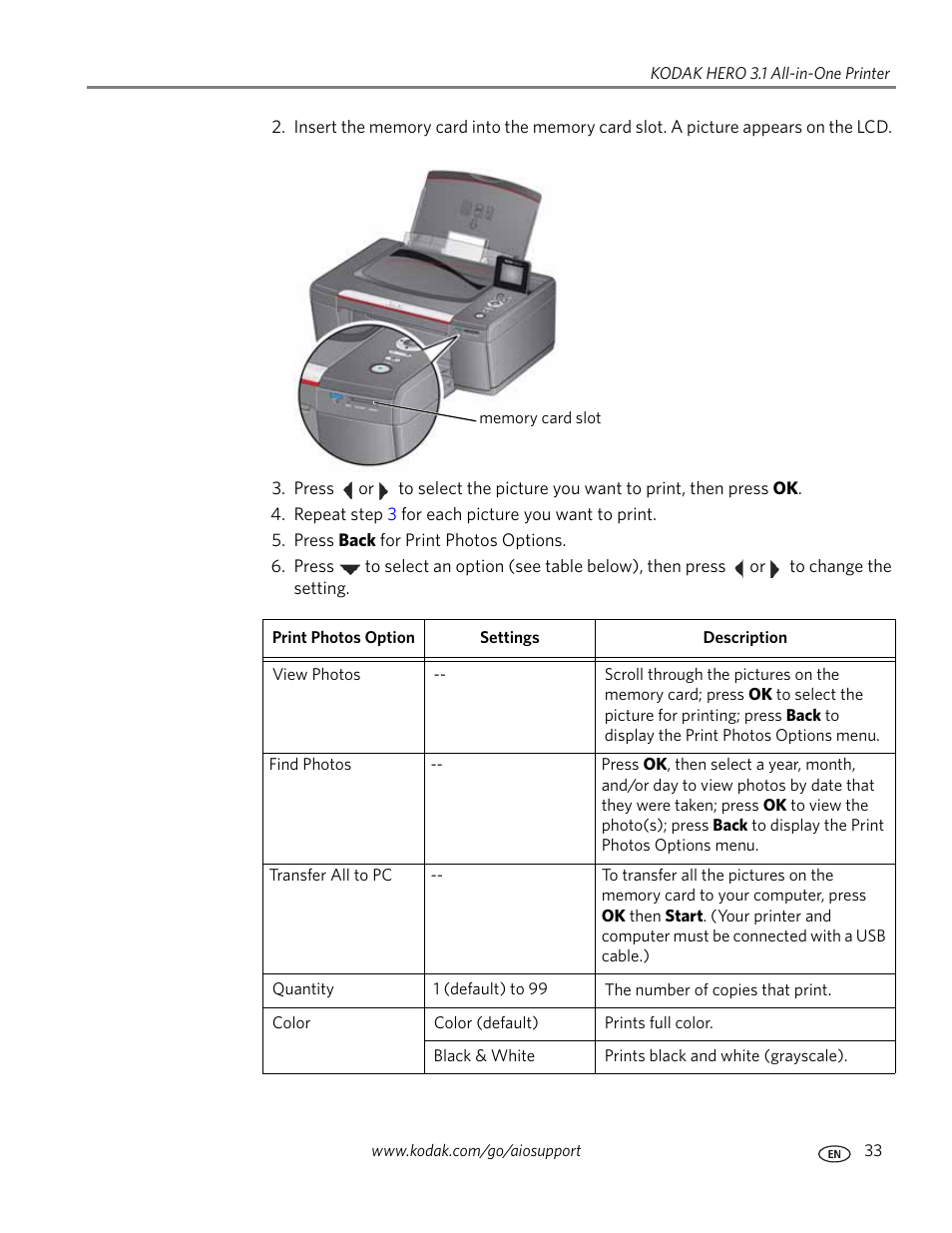 Kodak HERO 3.1 User Manual | Page 39 / 100