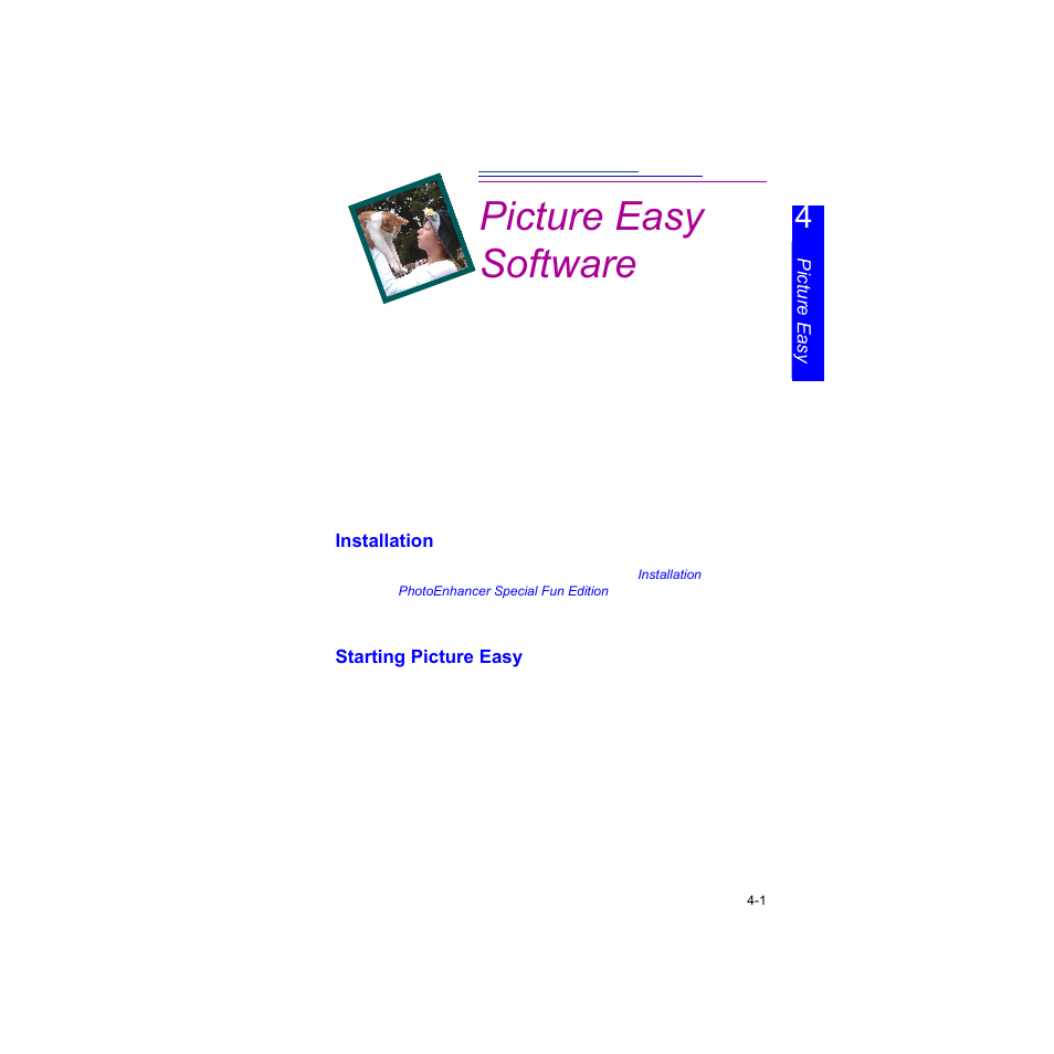 Picture easy software -1, Installation -1, Picture easy software | Kodak DC25 User Manual | Page 31 / 47